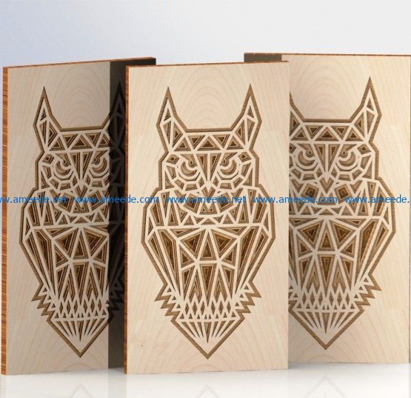 owl panel screen file cdr and dxf free vector download for Laser cut CNC