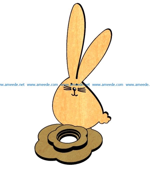 plump rabbit file cdr and dxf free vector download for Laser cut