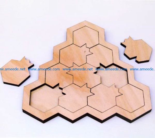 pomegranate puzzle file cdr and dxf free vector download for Laser cut