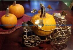 pumpkin coach file cdr and dxf free vector download for Laser cut
