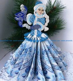 snow girl file cdr and dxf free vector download for Laser cut