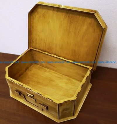 wooden treasure chest file cdr and dxf free vector download for Laser cut CNC