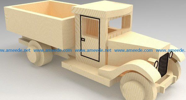 wooden truck file cdr and dxf free vector download for Laser cut