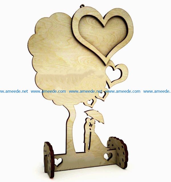 wooden wedding file cdr and dxf free vector download for Laser cut