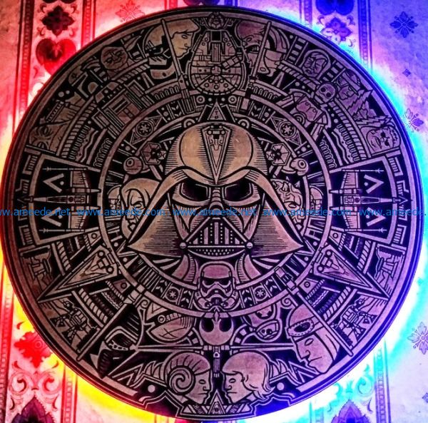 star wars mural file cdr and dxf free vector download for laser engraving machines