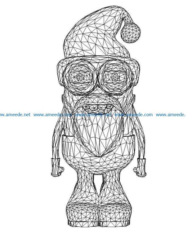 3D illusion led lamp minion free vector download for laser engraving machines