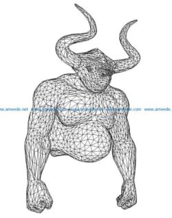 3D illusion led lamp orc free vector download for laser engraving machines