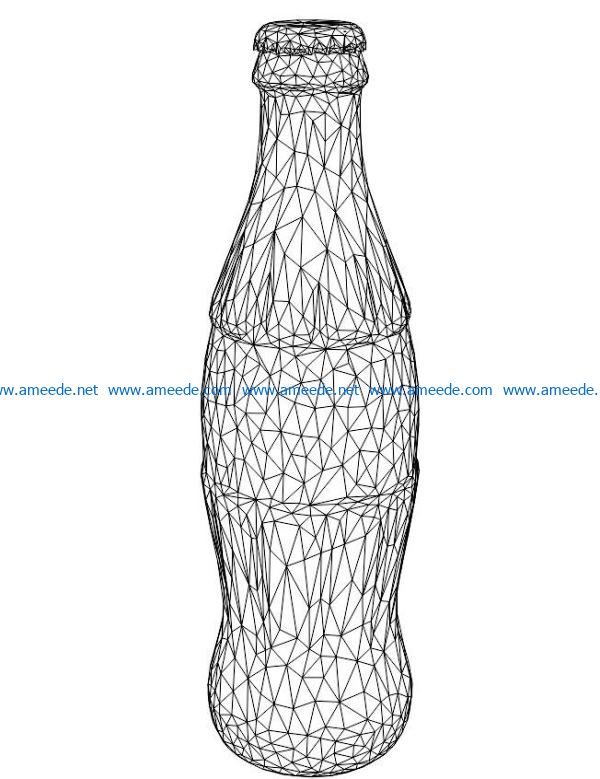 3D illusion led lamp water bottles free vector download for laser engraving machines
