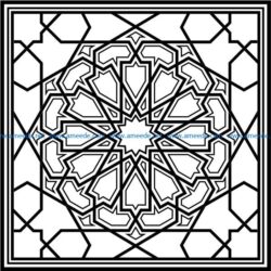 Arabesque to Cut file cdr and dxf free vector download for Laser cut