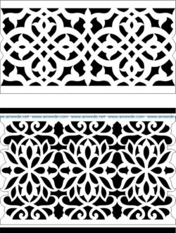 Arabic Border file cdr and dxf free vector download for Laser cut CNC