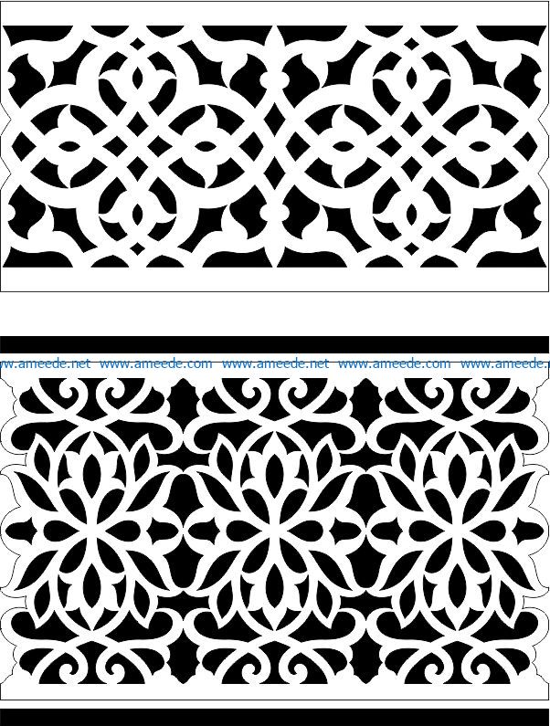 Arabic Border file cdr and dxf free vector download for Laser cut CNC