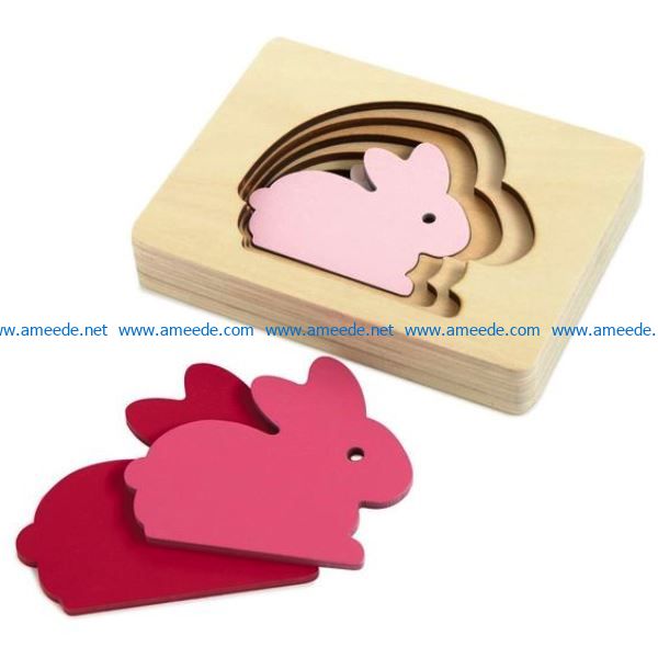 Arrange Bunnies file cdr and dxf free vector download for Laser cut