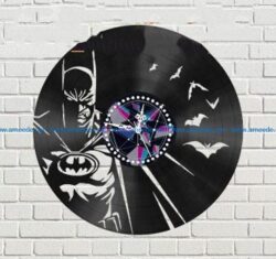 Bat man wall clock file cdr and dxf free vector download for Laser cut
