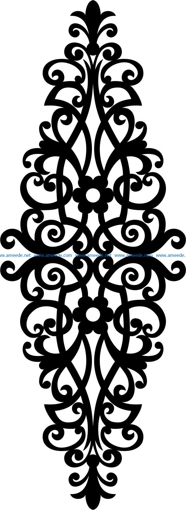 Beautiful decorative motifs file cdr and dxf free vector download for laser engraving machines