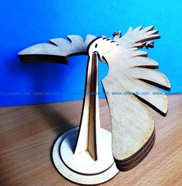 Bird balancing file cdr and dxf free vectoedr download for Laser cut