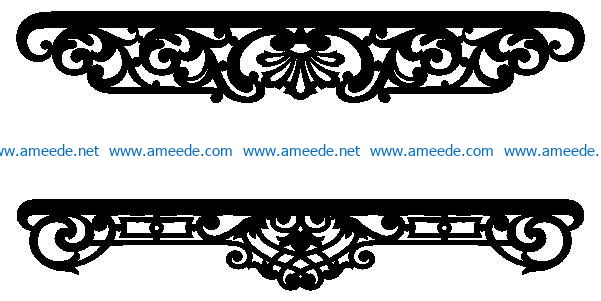Border Design file cdr and dxf free vector download for Laser cut CNC