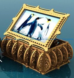 Casket with a photo  file cdr and dxf free vector download for Laser cut
