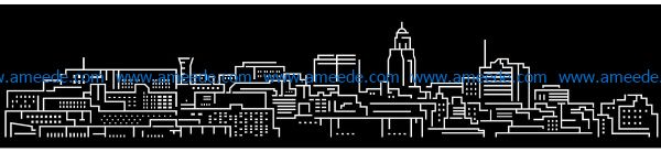 City file cdr and dxf free vector download for laser engraving machines