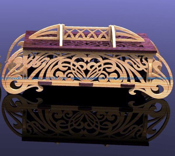 Decorative Casket file cdr and dxf free vector download for Laser cut