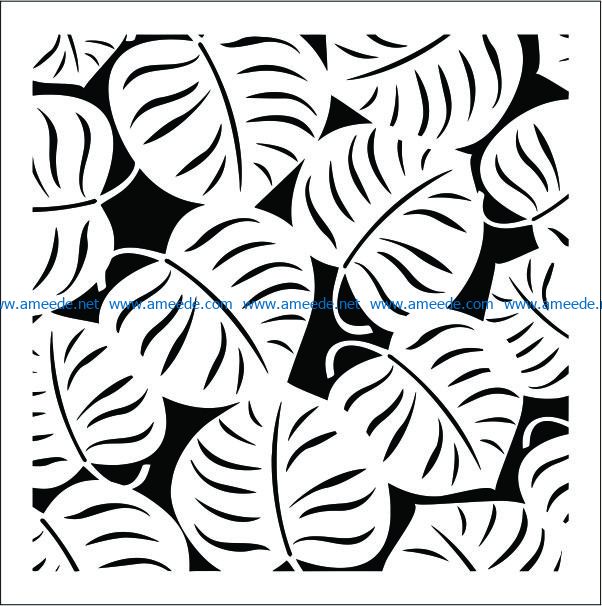 Decorative leaves square file cdr and dxf free vector download for Laser cut