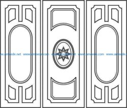 Design pattern door E0008468 file cdr and dxf free vector download for Laser cut CNC