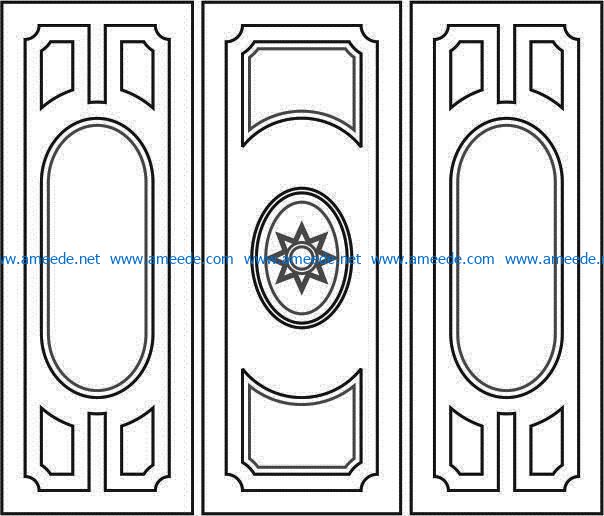 Design pattern door E0008468 file cdr and dxf free vector download for Laser cut CNC