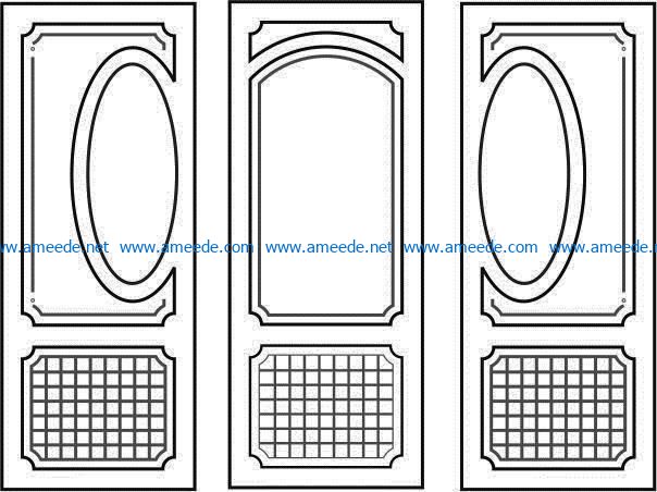 Design pattern door E0008469 file cdr and dxf free vector download for Laser cut CNC