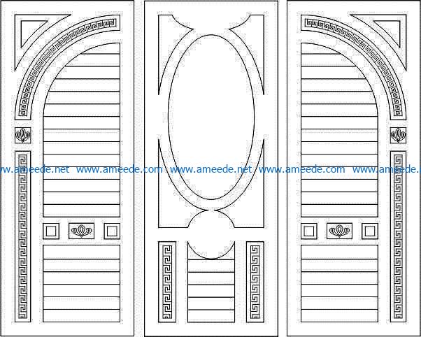 Design pattern door E0008470 file cdr and dxf free vector download for Laser cut CNC