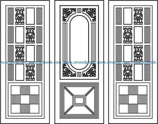 Design pattern door E0008471 file cdr and dxf free vector download for Laser cut CNC