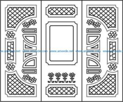 Design pattern door E0008472 file cdr and dxf free vector download for Laser cut CNC