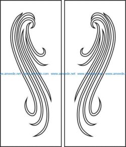 Design pattern door E0008521 file cdr and dxf free vector download for Laser cut CNC