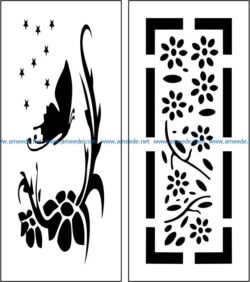 Design pattern panel screen E0008493 file cdr and dxf free vector download for Laser cut CNC