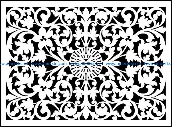 Design pattern panel screen E0008840 file cdr and dxf free vector download for Laser cut CNC