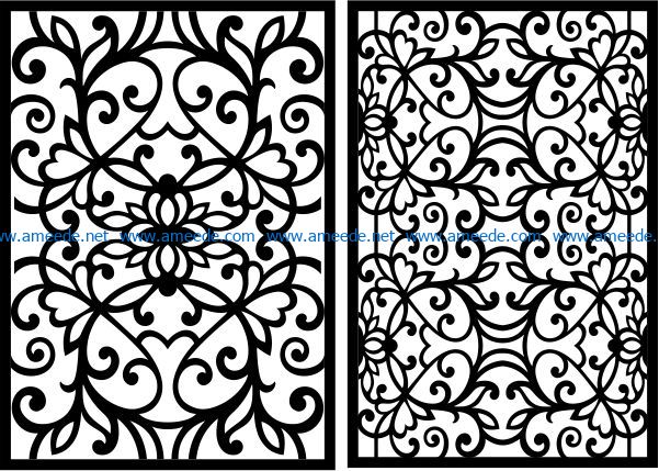 Design pattern panel screen E0008905 file cdr and dxf free vector download for Laser cut CNC