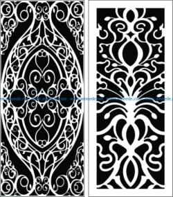 Design pattern panel screen E0008912 file cdr and dxf free vector download for Laser cut CNC
