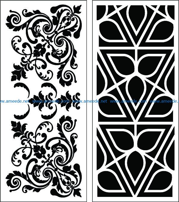 Design pattern panel screen E0008915 file cdr and dxf free vector download for Laser cut CNC