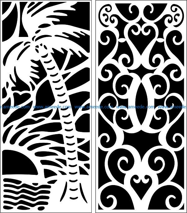 Design pattern panel screen E0008988 file cdr and dxf free vector download for Laser cut CNC