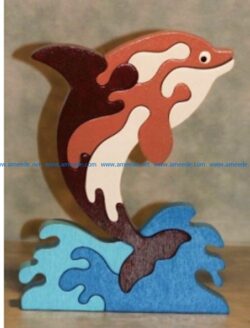 Dolphin puzzle file cdr and dxf free vector download for Laser cut