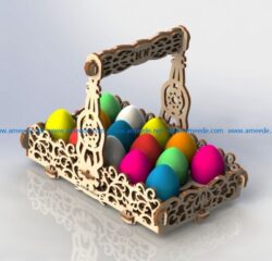 Easter basket file cdr and dxf free vector download for Laser cut