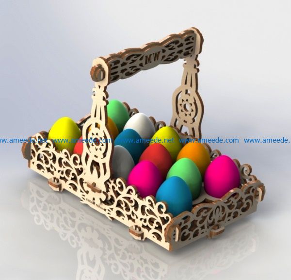 Easter basket file cdr and dxf free vector download for Laser cut