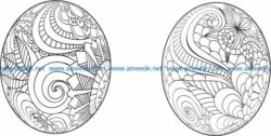 Easter eggs file cdr and dxf free vector download for laser engraving machines