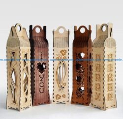 Elegant wine box file cdr and dxf free vector download for Laser cut