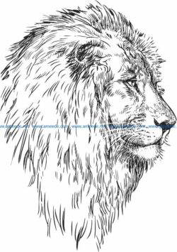 Face lion  file cdr and dxf free vector download for laser engraving machines