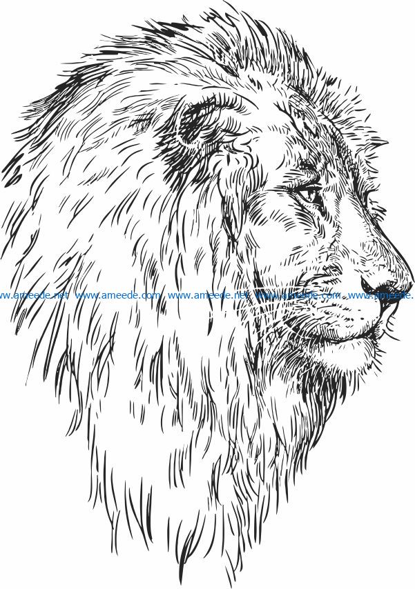 Face lion file cdr and dxf free vector download for laser engraving machines