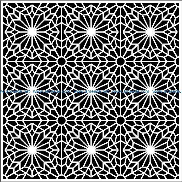 Flower decorated square file cdr and dxf free vector download for Laser cut