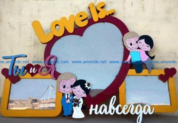 Frame of love file cdr and dxf free vector download for Laser cut