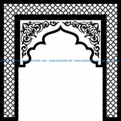 Gate file cdr and dxf free vector download for Laser cut CNC