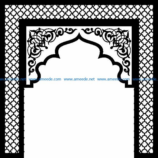 Gate file cdr and dxf free vector download for Laser cut CNC
