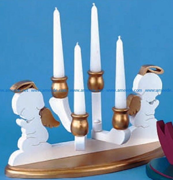 Holiday Candle Holders file cdr and dxf free vector download for Laser cut