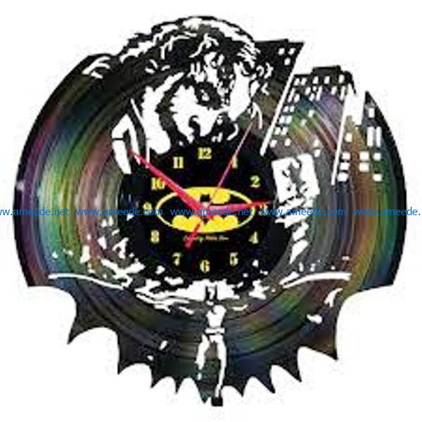Joker wall clock file cdr and dxf free vector download for Laser cut